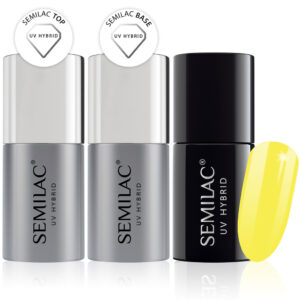 Semilac Base + Top + 156 Racing Car UV Gel Polish Set