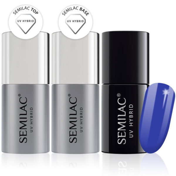 Semilac Base + Top + 171 Porto Marine UV Gel Polish Set