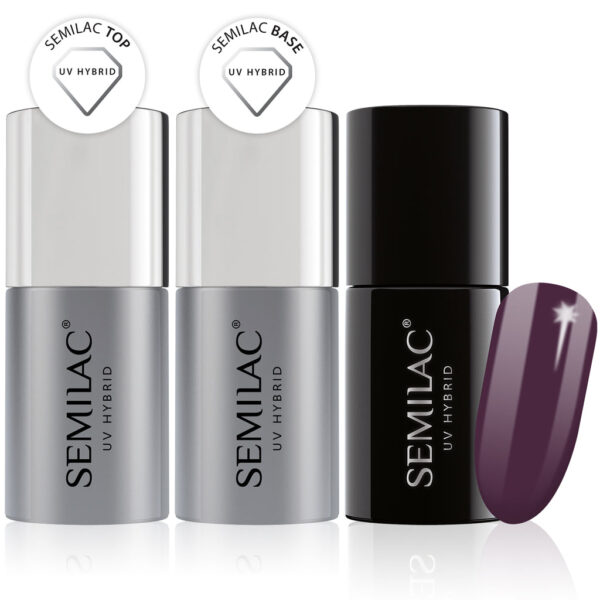 Semilac Base + Top + 284 Cooking Time UV Gel Polish Set