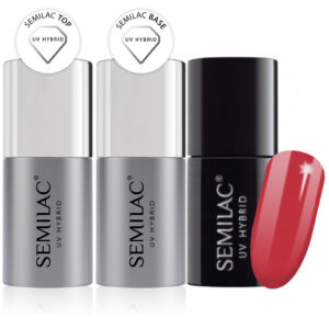 Semilac Base + Top + 305 Spiced Apple UV Gel Polish Set