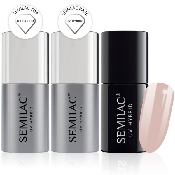 Semilac Base + Top + 513 Million Gel Polish Set